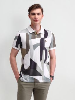 U.S. Polo Assn. Denim Co. - Mens Multi Colour Abstract Polo T-Shirt