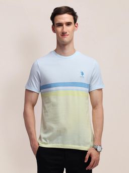 U.S. POLO ASSN. - Mens Blue Color Block T-Shirt