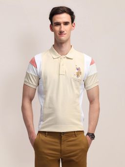 U.S. POLO ASSN. - Mens Beige Polo T-Shirt