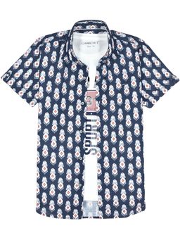 CHARCHIT - White Cotton Printed Shirt With T-Shirt