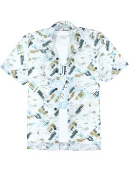 CHARCHIT - White Cotton Printed Shirt With T-Shirt
