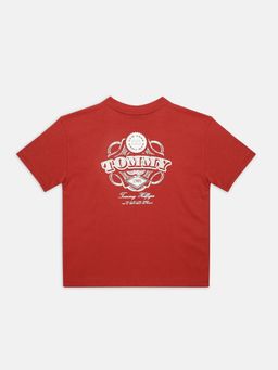 Tommy Hilfiger - Red Cotton Printed T-Shirt