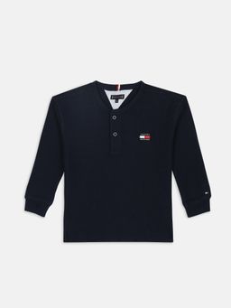 Tommy Hilfiger - Blue Cotton Solid T-Shirt