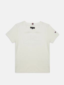Tommy Hilfiger - Blue Cotton Typography T-Shirt