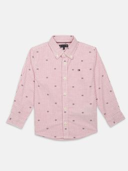 Tommy Hilfiger - Pink Cotton Stripes Shirt