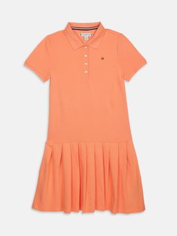 Tommy Hilfiger - Orange Cotton Solid Dress