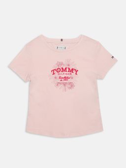Tommy Hilfiger - Pink Cotton Printed T-Shirt