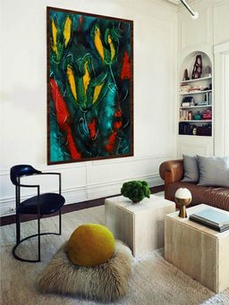 The Art House - Abstract Painting Multicolor (40X30 Inches)