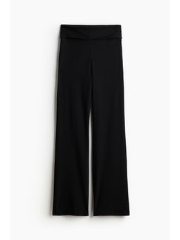 H&M - Women Black Fla Jersey Trousers
