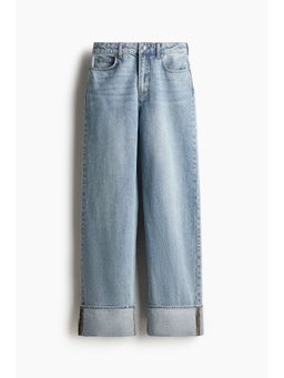 H&M - Women Blue Straight Turn-Up Jeans