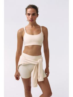 H&M - Women Beige Medium Support Sports Bra with Softmove