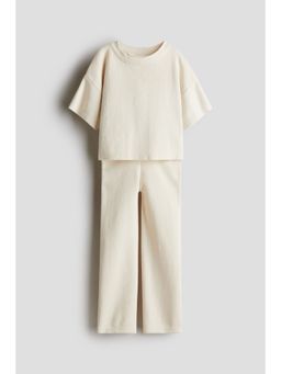 H&M - Girls 2-Piece Fine-Knit Cotton Set