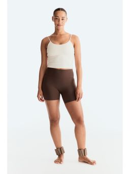 H&M - Women Beige Sports Cycling Shorts With Softmove