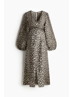 H&M - Women Beige Mama Button-Front Dress