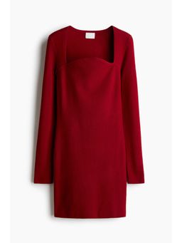 H&M - Women Red Knitted Mini Dress