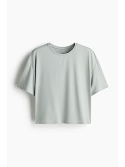 H&M - Women Turquoise Boxy-Style Sports Top With Drymove