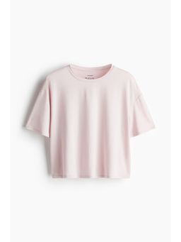 H&M - Women Pink Boxy-Style Sports Top With Drymove