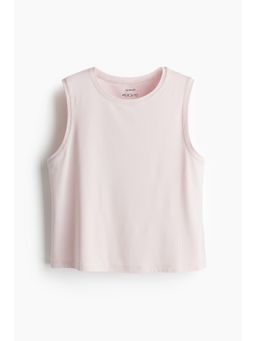 H&M - Women Pink Boxy-Style Sports Vest Top With Drymove