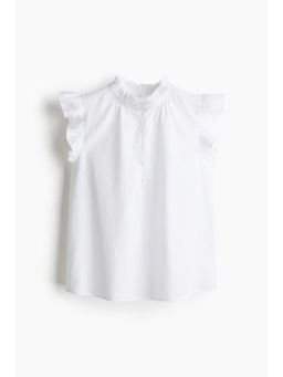 H&M - Women White Linen-Blend Blouse