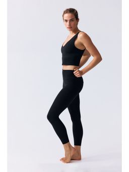 H&M - Women Black Ankle-Length Sports Leggings With SoftMove
