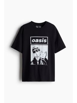 H&M - Boys Blue Oversized Printed T-Shirt