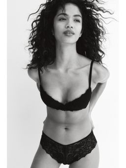 H&M - Women Black Lace Super Push-Up Bra