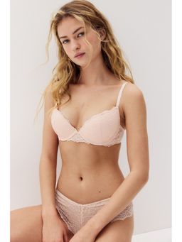 H&M - Women Pink Lace Super Push-Up Bra