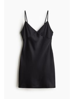 H&M - Women Black Satin Dress