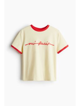 H&M - Women Yellow Printed T-Shirt