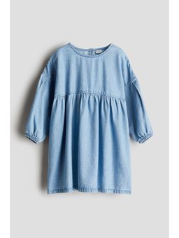 H&M - Girls Blue Long-Sleeved Denim Dress