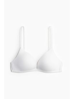 H&M - Women White Padded Non-Wired Microfibre Bra