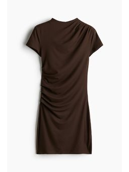 H&M - Women Brown Draped Bodycon Dress