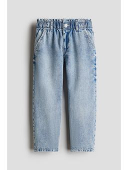 H&M - Girls Blue Loose Fit Tapered Jeans