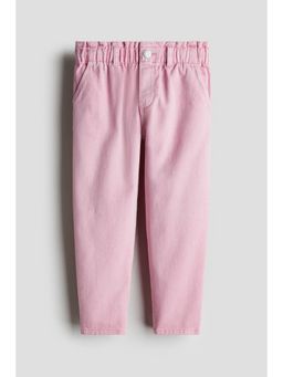H&M - Girls Pink Loose Fit Tapered Jeans