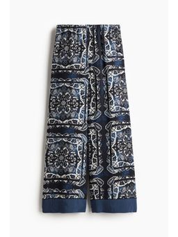 H&M - Women Blue Patterned Trousers