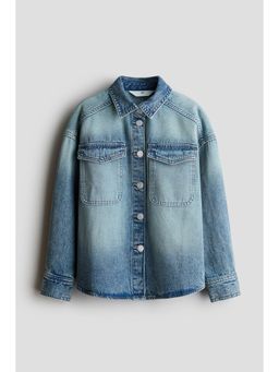 H&M - Girls Blue Cotton Denim Overshirt