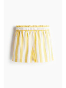 H&M - Women Yellow Linen-Blend Shorts