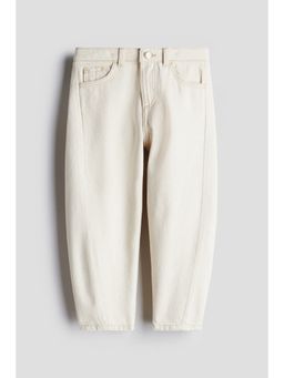 H&M - Girls White Loose-Fit Ballon-Leg Jeans