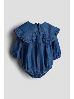 H&M - Girls Blue Denim Romper Suit