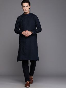 Manyavar - Blue Full Sleeves Kurta