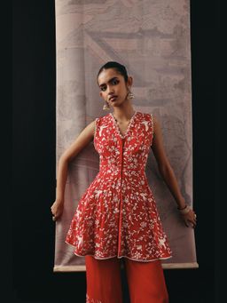 Twenty Nine - Parsi Gaara Sleeveless Peplum Top