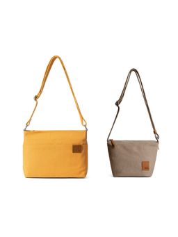 DailyObjects - Sunday Crossbody Bag and Caddy Sling Bag Yellow (Set of 2) (M)
