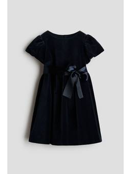 H&M - Girls Blue Velvet Dress