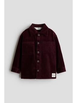 H&M - Boys Maroon Cotton Corduroy Overshirt