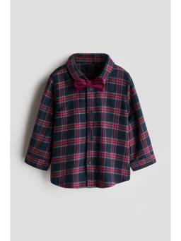H&M - Boys Multi-Color 2-Piece Shirt And Bow Set