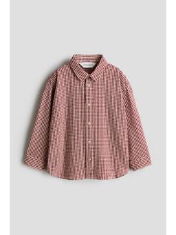 H&M - Boys Red Cotton Muslin Shirt