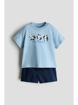 H&M - Boys Blue 2-Piece Cotton Set