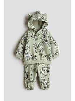 H&M - Boys Green 2-Piece Hoodie And Joggers Set