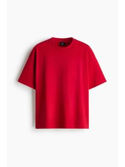 H&M - Men Red Oversized Fit Cotton T-Shirt