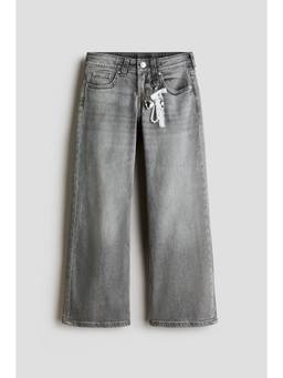 H&M - Girls Grey Wide Leg Low Jeans